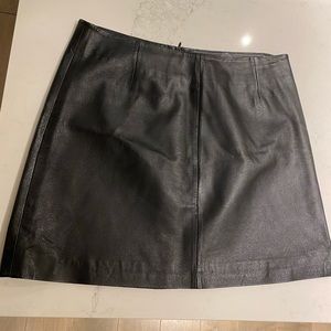 BB Dakota 100% Leather Black Skirt